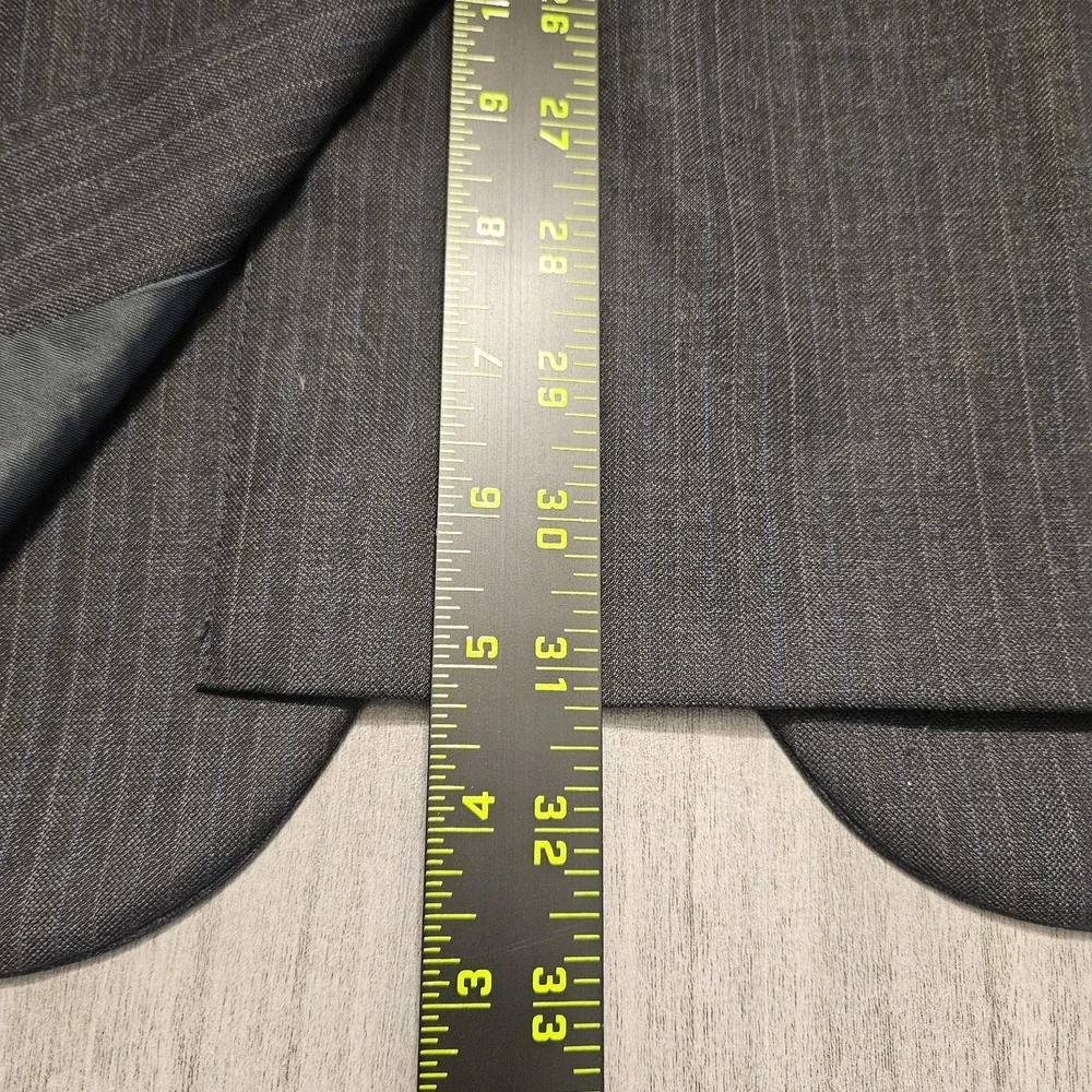 Brooks Brothers Lanificio‎ Fitzgerald Suit 40L Gray Stripe 34x31 Italian Wool